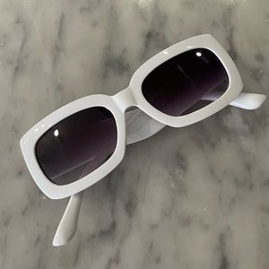 White frame sunglasses